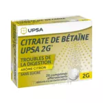 Citrate De Betaïne Upsa 2 G Comprimés Effervescents Sans Sucre Citron 2t/10 à Paris